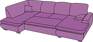 П-образный диван